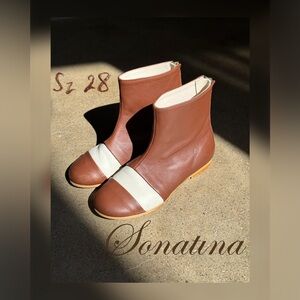 Kids Leather Spanish  Boots – Sonatina – Size 28 brown